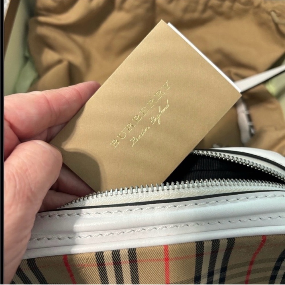 Authentic Like New Burberry Check Canvas Link Camera Bag - Picture 15 of 15